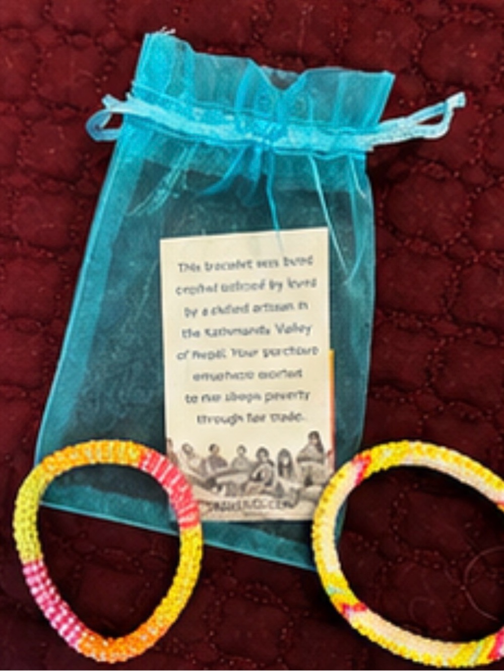 Beaded Bracelet Set — Yellow & Multicolor